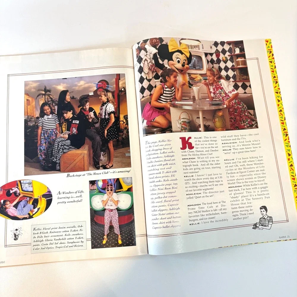 Vintage Barbie Magazine Summer 1990 Disney World Jazzie Mattel 90s Nostalgia